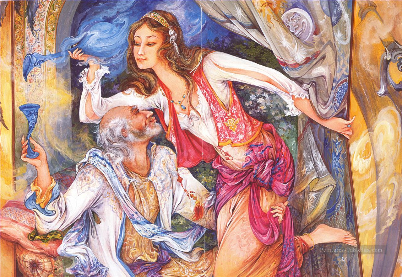 en la trampa miniature persane contes de fées Peintures à l'huile